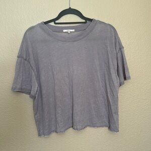 Purple slub knit top
